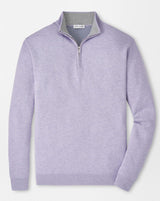 PETER MILLAR Coolspun Lite Cotton Quarter-Zip Sweater – Men's Classic Fit – Light Violet