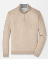 PETER MILLAR Coolspun Lite Cotton Quarter-Zip Sweater – Men's Classic Fit – Truffle