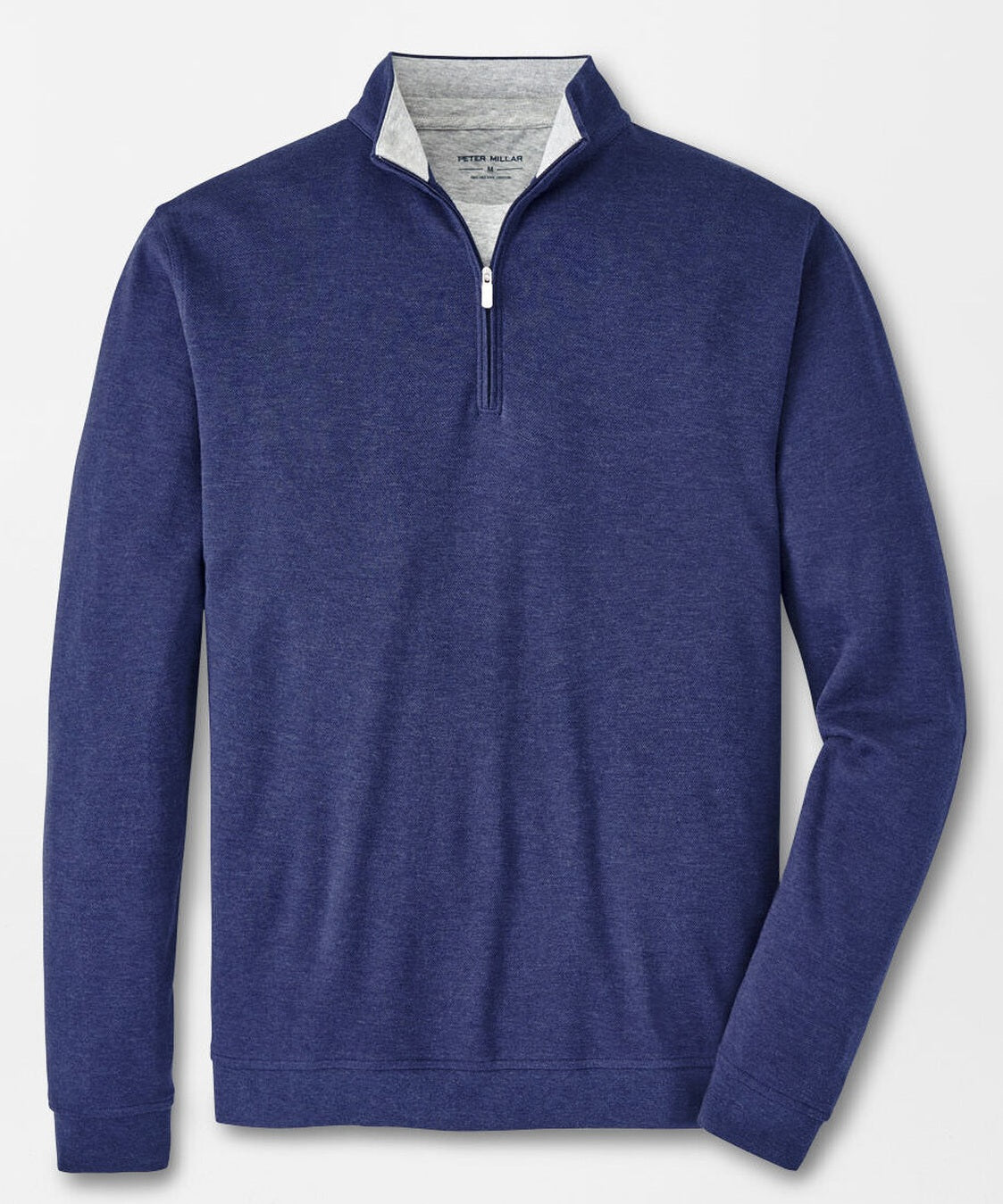 PETER MILLAR Crown Comfort Pique Quarter Zip Sweater - Men's Classic Fit - Navy