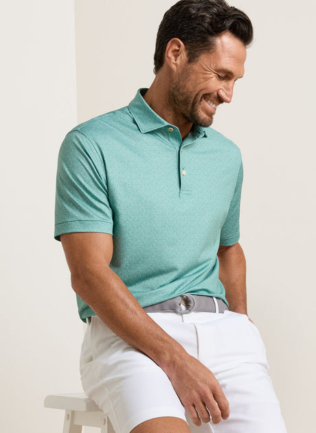 PETER MILLAR Dashwood Performance Jersey Polo Shirt - Men's Classic Fit - Snow Pea