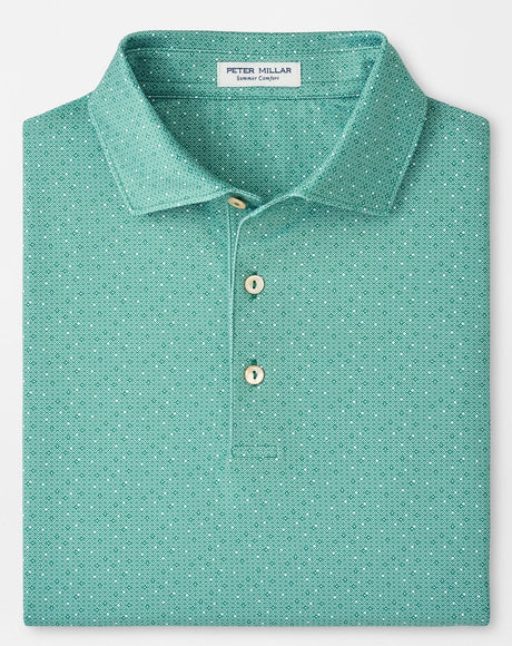 PETER MILLAR Dashwood Performance Jersey Polo Shirt - Men's Classic Fit - Snow Pea