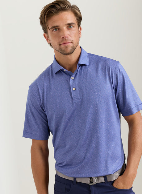 PETER MILLAR Dashwood Performance Jersey Polo Shirt - Men's Classic Fit - Windsor Blue