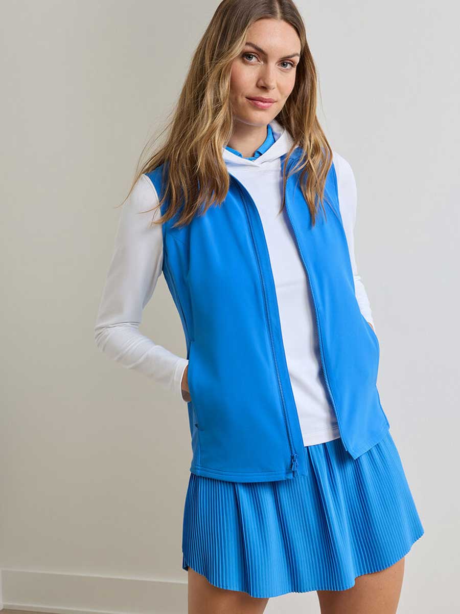PETER MILLAR Dunes Gilet - Womens - Blue Starling