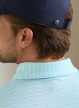 PETER MILLAR Dunnes Stripe Performance Jersey Polo Shirt – Men’s Classic Fit – Clearwater