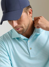 PETER MILLAR Dunnes Stripe Performance Jersey Polo Shirt – Men’s Classic Fit – Clearwater