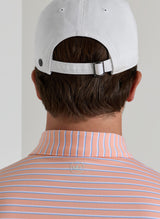 PETER MILLAR Dunnes Stripe Performance Jersey Polo Shirt – Men’s Classic Fit – Summer Apricot