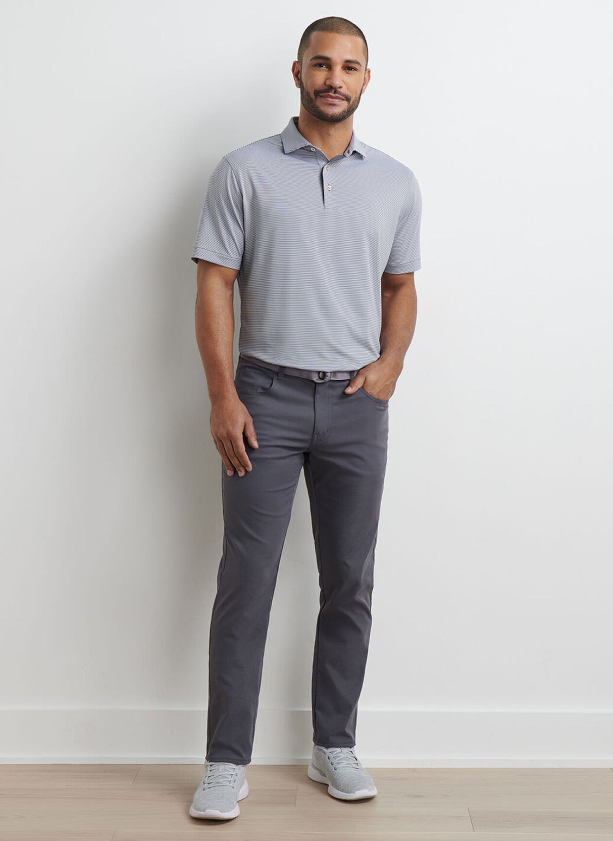 PETER MILLAR Eb66 Performance Five-Pocket Trousers - Men's Classic Fit - Iron Grey