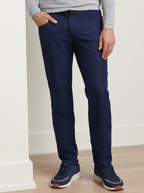 PETER MILLAR Eb66 Performance Five-Pocket Trousers - Men's Classic Fit - Navy