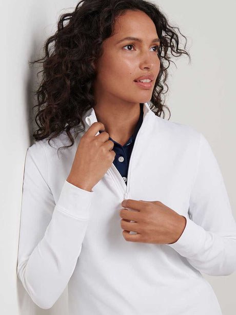PETER MILLAR Essential Perth Pullover - Womens - White
