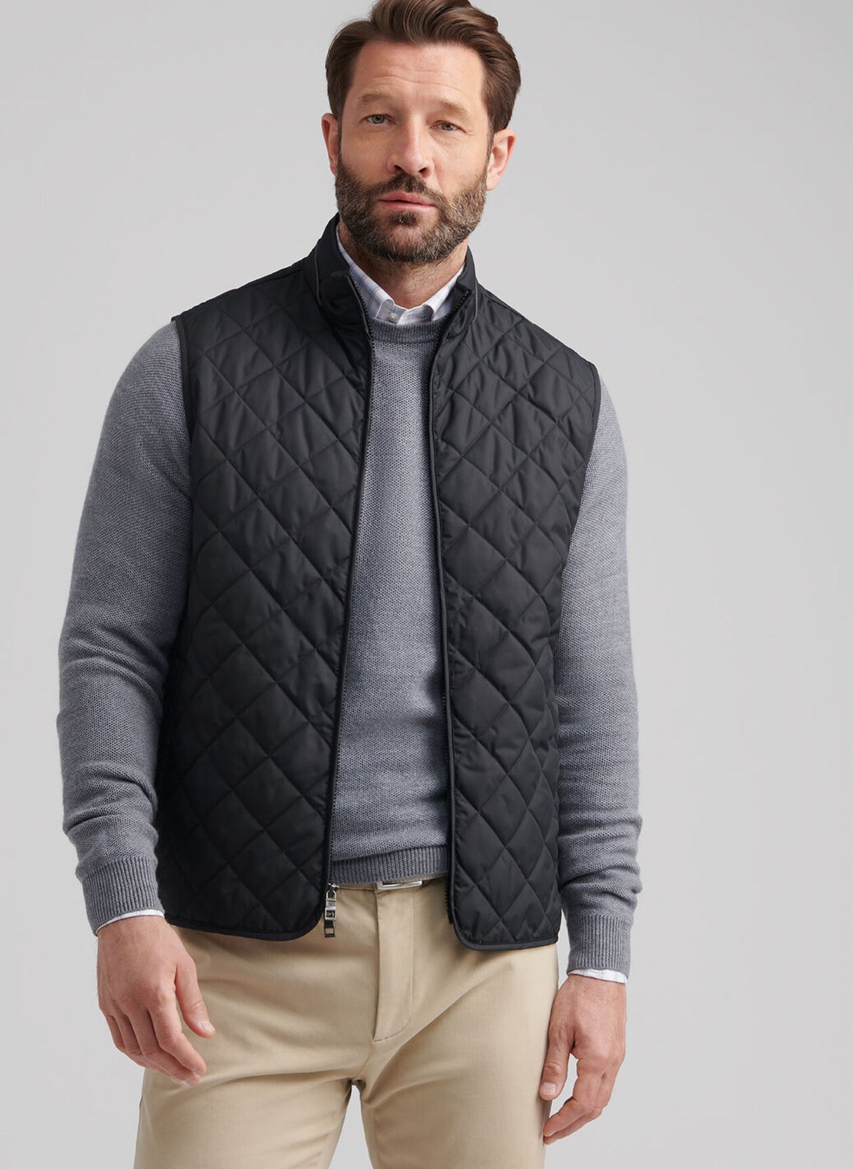 PETER MILLAR Essex Quilted Gilet - Men's Classic Fit - Black