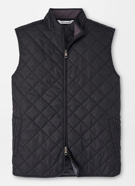 PETER MILLAR Essex Quilted Gilet - Men's Classic Fit - Black
