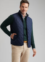 PETER MILLAR Essex Quilted Gilet - Men's Classic Fit - Navy