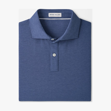 Peter Millar ETC Performance Jersey Polo in Bali Blue - flat product view