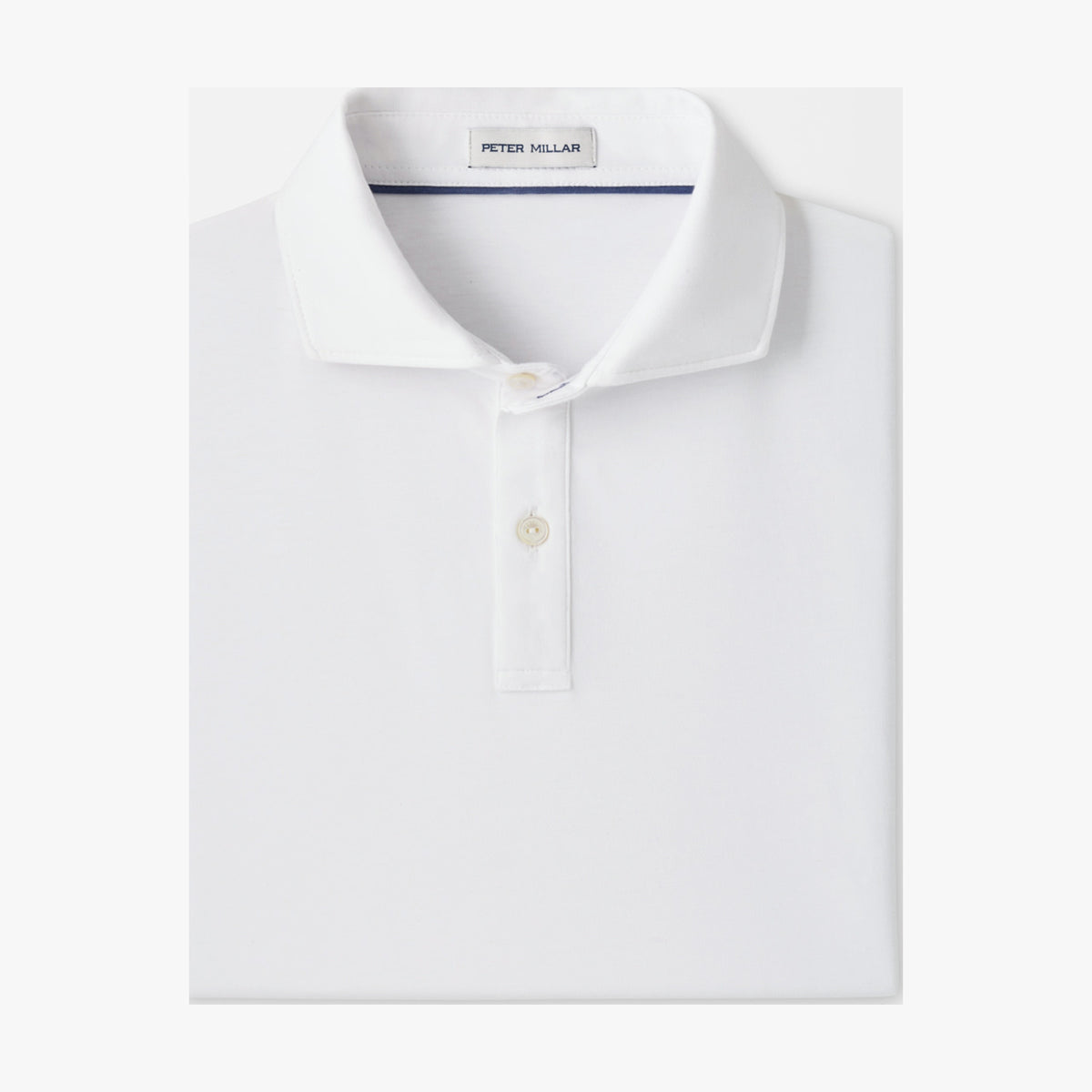 Peter Millar ETC Performance Jersey Polo in White - flat product view