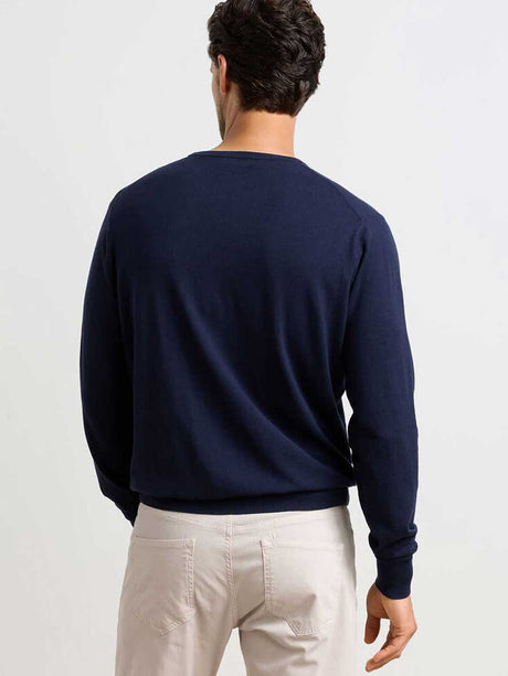 PETER MILLAR Excursionist Flex Crew Neck Jumper - Mens - Navy