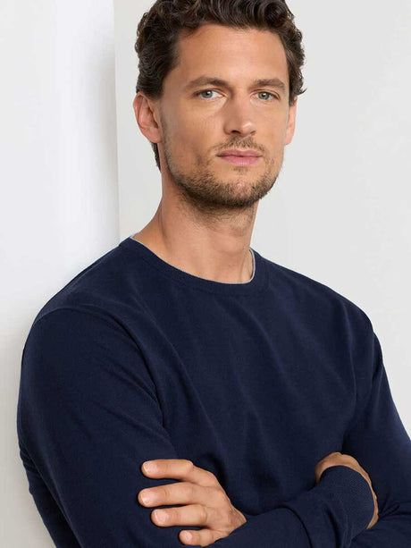 PETER MILLAR Excursionist Flex Crew Neck Jumper - Mens - Navy