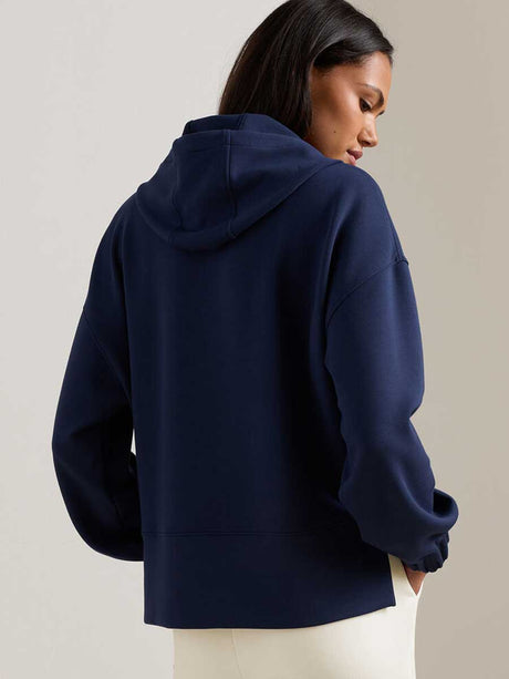 PETER MILLAR Flora Knit Hoodie - Womens - Navy