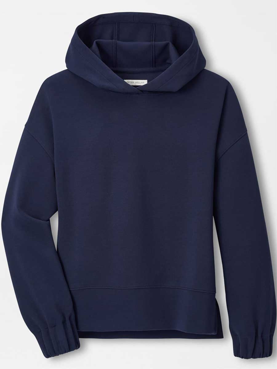 PETER MILLAR Flora Knit Hoodie - Womens - Navy