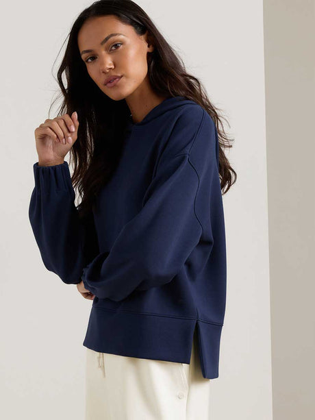 PETER MILLAR Flora Knit Hoodie - Womens - Navy