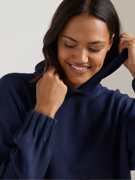 PETER MILLAR Flora Knit Hoodie - Womens - Navy