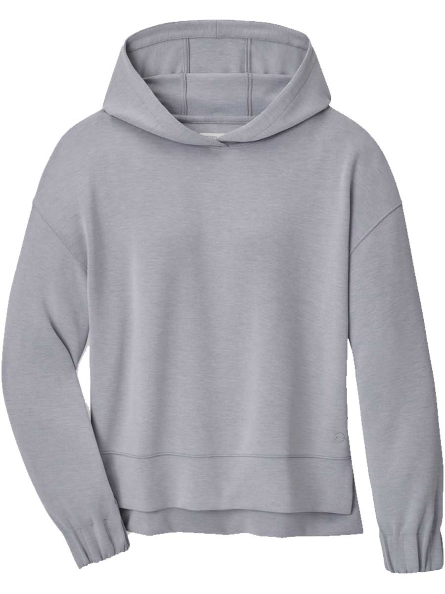 PETER MILLAR Flora Knit Melange Hoodie - Womens - Light Grey