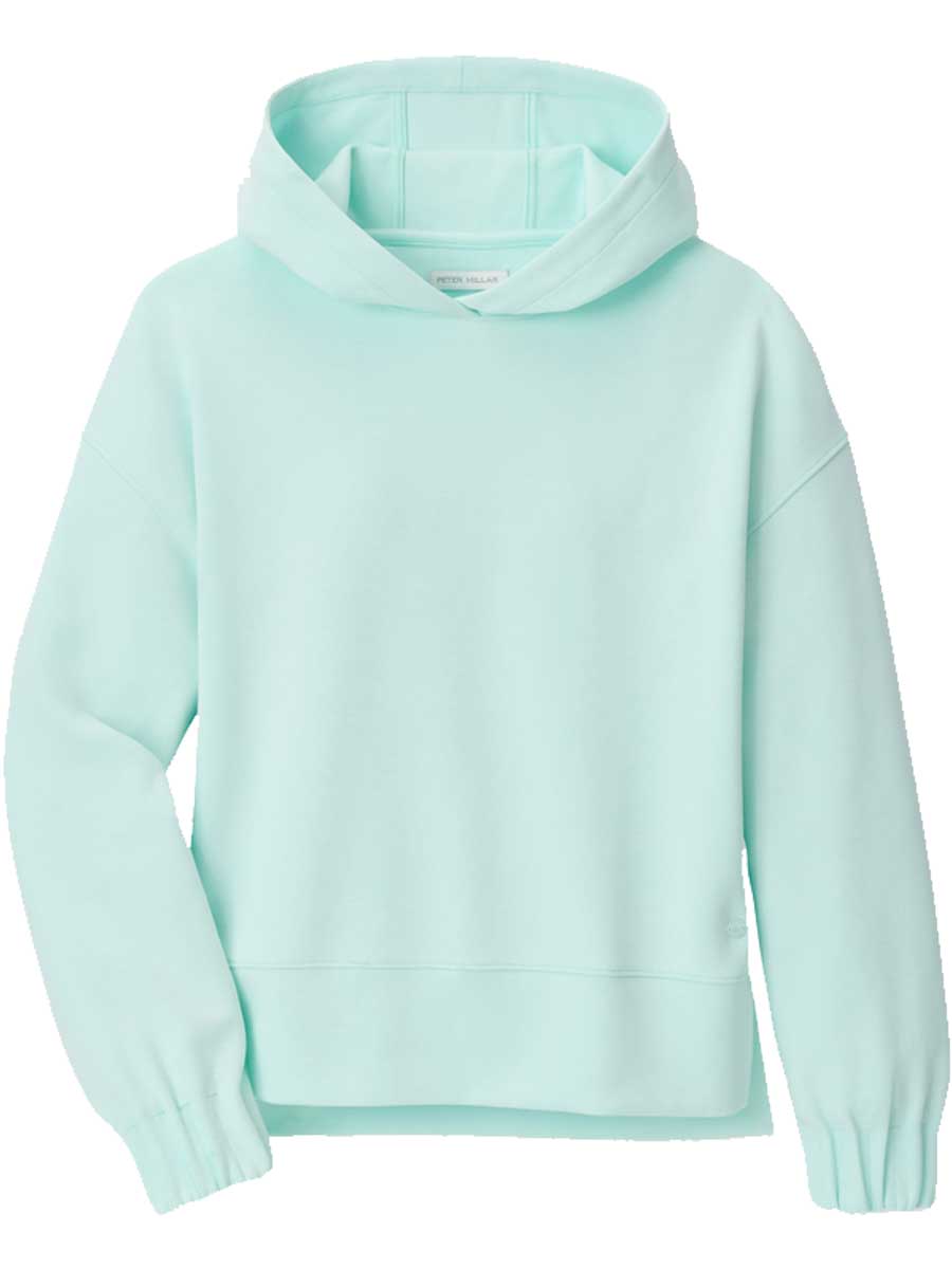 PETER MILLAR Flora Knit Melange Hoodie - Womens - Ocean Air