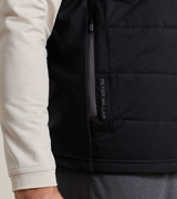 Peter Millar Fuse Hybrid Gilet in Black - zipped pocket detail