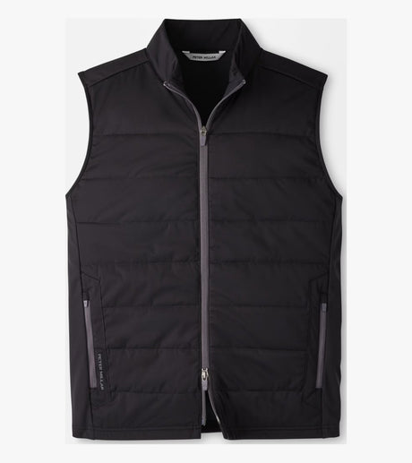 Peter Millar Fuse Hybrid Gilet in Black - front product view