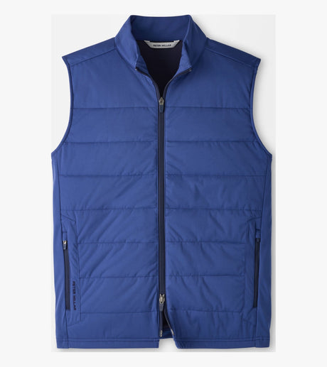 Peter Millar Fuse Hybrid Gilet in Sport Navy - front product view