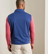 Peter Millar Fuse Hybrid Gilet in Sport Navy - model back view
