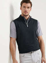 PETER MILLAR Galway Stretch Quarter-Zip Gilet – Men’s Classic Fit – Black