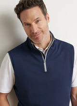 PETER MILLAR Galway Stretch Quarter-Zip Gilet – Men’s Classic Fit – Navy