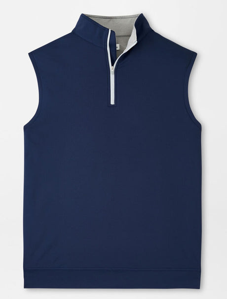 PETER MILLAR Galway Stretch Quarter-Zip Gilet – Men’s Classic Fit – Navy