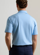 PETER MILLAR Hales Stripe Performance Jersey Polo Shirt – Men’s Classic Fit – Bluebird