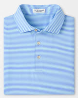 PETER MILLAR Hales Stripe Performance Jersey Polo Shirt – Men’s Classic Fit – Bluebird