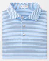 PETER MILLAR Hales Stripe Performance Jersey Polo Shirt – Men’s Classic Fit – Cottage Blue