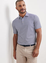 PETER MILLAR Hales Stripe Performance Jersey Polo Shirt – Men’s Classic Fit – Navy