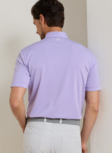 PETER MILLAR Hales Stripe Performance Jersey Polo Shirt – Men’s Classic Fit – Purple Iris