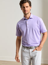 PETER MILLAR Hales Stripe Performance Jersey Polo Shirt – Men’s Classic Fit – Purple Iris