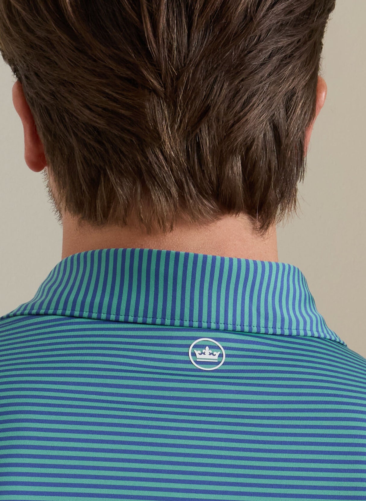 PETER MILLAR Hales Stripe Performance Jersey Polo Shirt – Men’s Classic Fit – Sport Navy