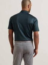 PETER MILLAR Herringbone Performance Jersey Polo Shirt - Men's Classic Fit - Navy