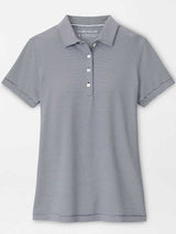 PETER MILLAR Jubilee Short Sleeved Button Polo - Womens - Navy Stripe