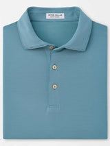 PETER MILLAR Jubilee Stripe Performance Jersey Polo Shirt – Men’s Classic Fit – Bali Blue / Fresh Mint