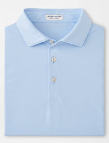 PETER MILLAR Jubilee Stripe Performance Jersey Polo Shirt – Men’s Classic Fit – Cottage Blue