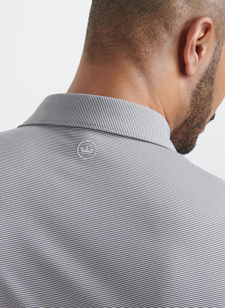 PETER MILLAR Jubilee Stripe Performance Jersey Polo Shirt – Men’s Classic Fit – Iron
