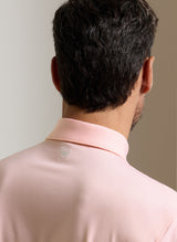 PETER MILLAR Jubilee Stripe Performance Jersey Polo Shirt – Men’s Classic Fit – Summer Apricot