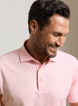 PETER MILLAR Jubilee Stripe Performance Jersey Polo Shirt – Men’s Classic Fit – Summer Apricot