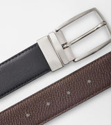 Peter Millar Reversible Leather Belt in Black/Brown - view 4