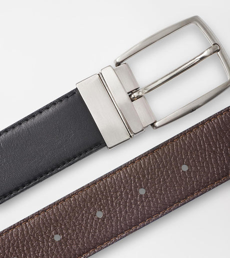 Peter Millar Reversible Leather Belt in Black/Brown - view 4