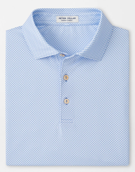 PETER MILLAR Medina Performance Jersey Polo Shirt - Men's Classic Fit - Bluebird